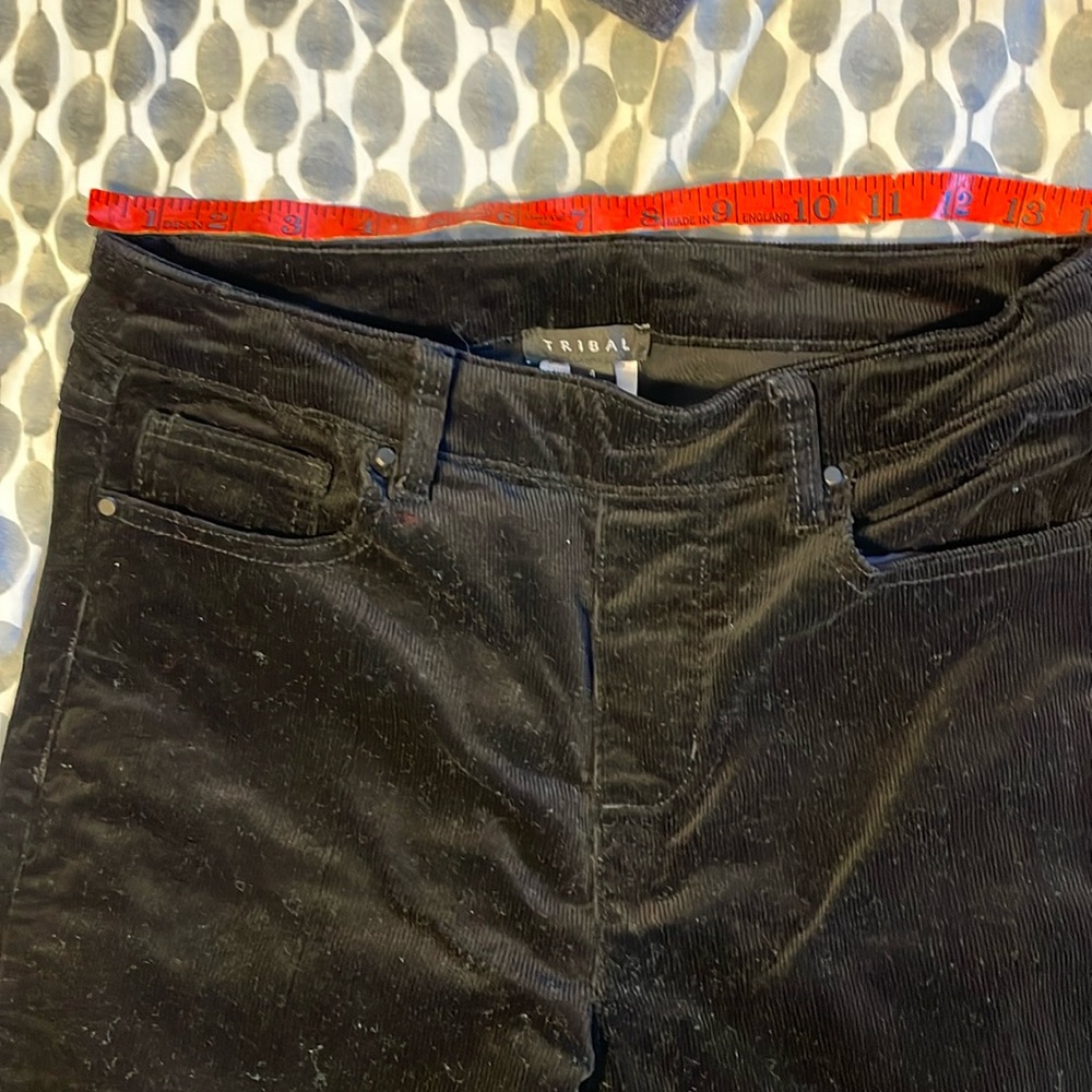 Tribal corduroy pants in black